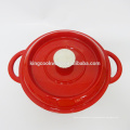 Ollas de cocina india de hierro fundido rojo esmalte